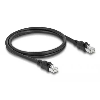 Cabo de rede DeLOCK RJ45 Cat.6A F/UTP 1 m preto