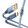 Hama Cabo USB refletor USB 2.0 1,5 m USB A USB C azul