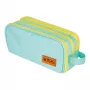 Estojo de lápis Herlitz Neon Soft poliéster menta amarelo 235x110x75mm
