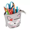 Estojo de lápis macio Herlitz Kitty poliéster cinzento rosa branco