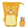 Herlitz 300001508 Lion estojo flexível, poliéster, laranja/amarelo
