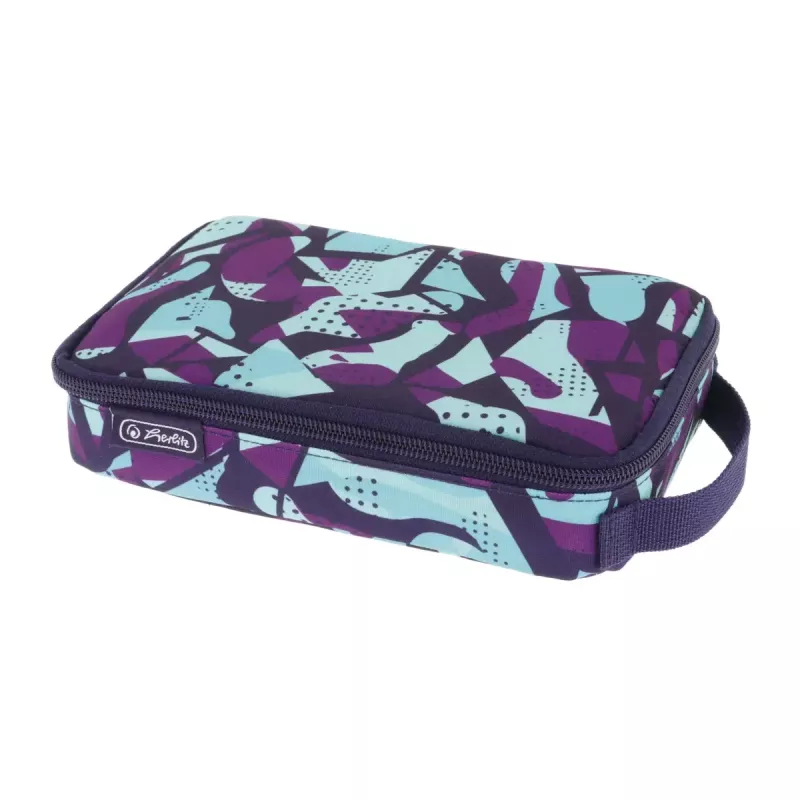 Estojo de lápis Herlitz 2 Go CamoPurple poliéster azul roxo 210x130x60mm