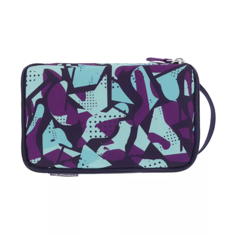 Estojo de lápis Herlitz 2 Go CamoPurple poliéster azul roxo 210x130x60mm