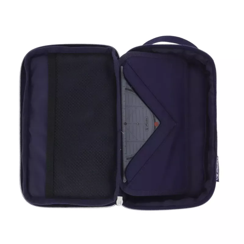 Estojo de lápis Herlitz 2 Go CamoPurple poliéster azul roxo 210x130x60mm