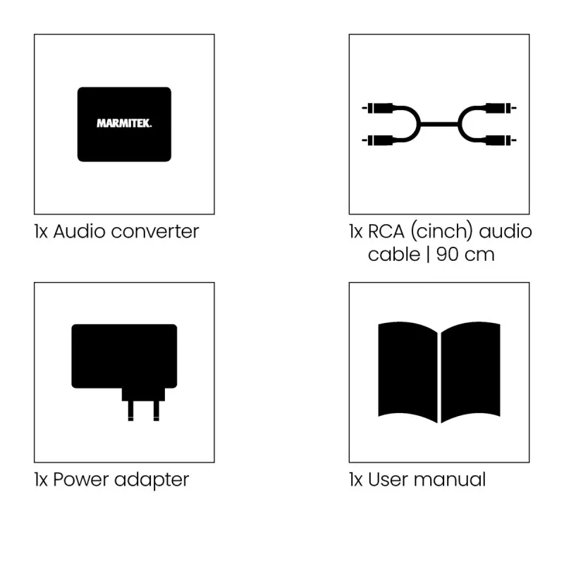 Marmitek Connect AD12 preto 25008412 extrator de áudio HDMI 4K
