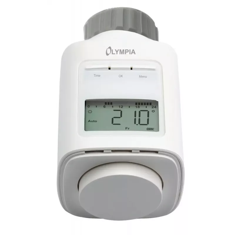 Termostato para radiador Olympia HT 430-23A (modelo 73036) branco, controlo eletrónico