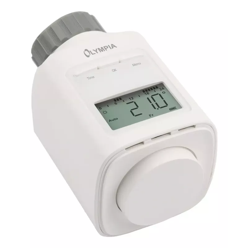Termostato para radiador Olympia HT 430-23A (modelo 73036) branco, controlo eletrónico