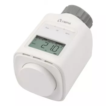 Termostato para radiador Olympia HT 430-23A (modelo 73036) branco, controlo eletrónico