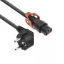 ACT cabo de alimentação ficha CEE 7/7 (angular) - C13 IEC Lock+ preto 2 m, EL332S, pack de 5