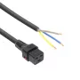 ACT cabo de alimentação C19 IEC Lock – extremidade aberta preto 2 m, PC1174, pack de 5