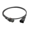 ACT cabo de alimentação C13 IEC Lock - C14 preto 2 m, PC1021, pack de 5