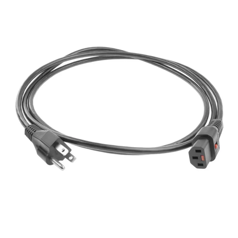 ACT cabo de alimentação ficha EUA - C13 IEC Lock preto 2 m, PC1063, pack de 5