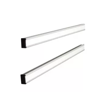 Barras de ligação Nobo T-Card metal tamanho 24, alumínio, branco, 772 mm, 13 mm, 450 g, 36 mm
