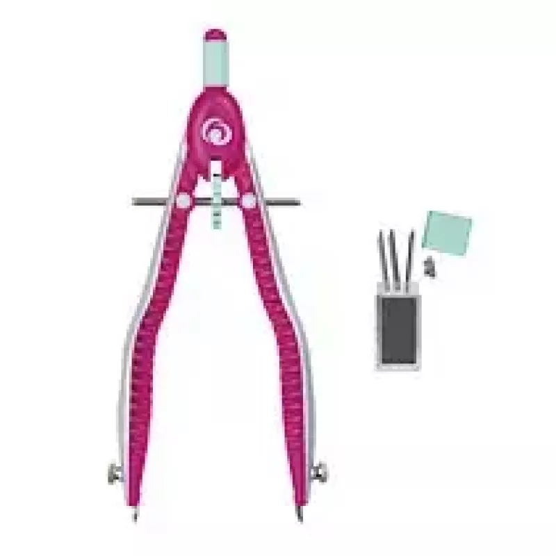 Compasso Herlitz 11122348 ciano rosa