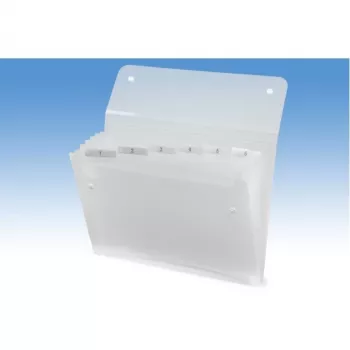Expansor Rexel ICE 6 compartimentos transparente, polipropileno (PP), 120 folhas, A4