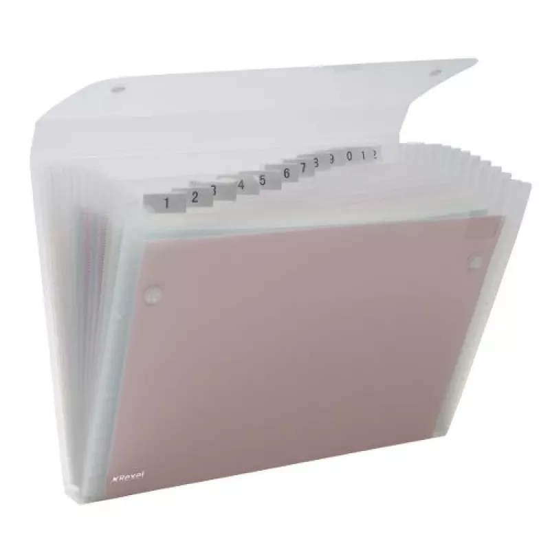 Expansor Rexel ICE 13 compartimentos transparente, polipropileno (PP), 260 folhas, A4, 330 mm, 245 mm