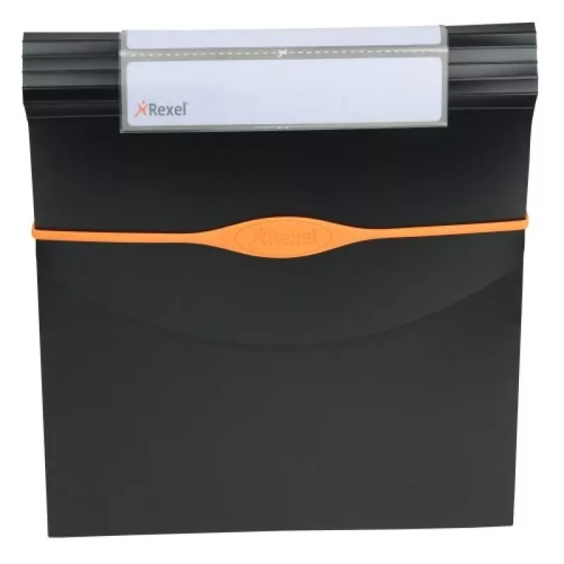 Rexel Optima Pasta de fole com 13 bolsas, A4, preta, polipropileno (PP)