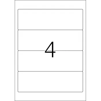 Etiquetas de arquivo HERMA A4 192x61 mm branco papel mate opaco 100 unid.