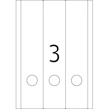 Etiquetas de arquivo HERMA A4 61x297 mm branco papel mate opaco 75 unid.