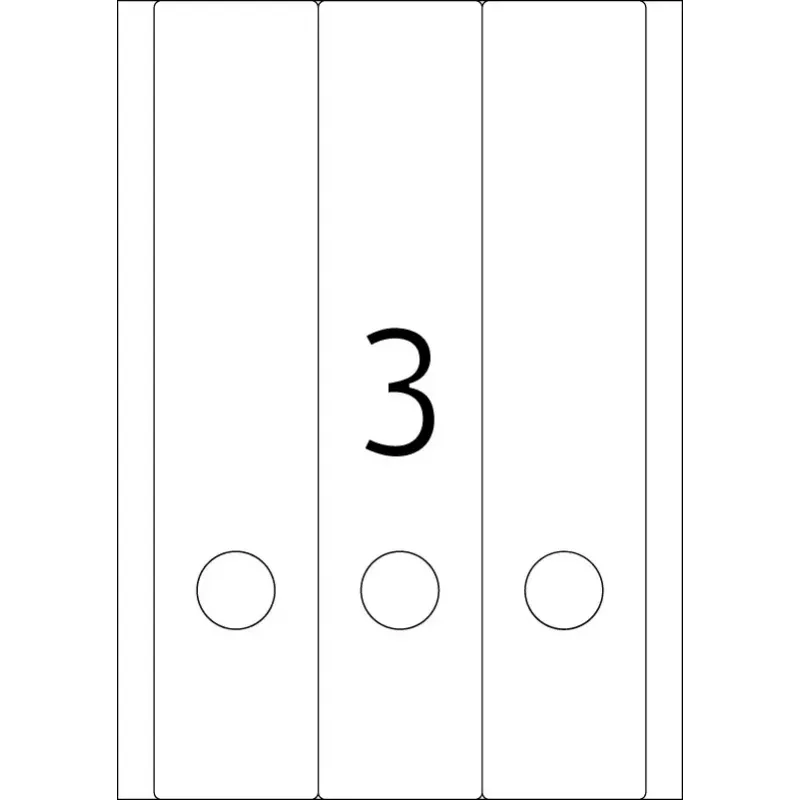 Etiquetas de arquivo HERMA A4 61x297 mm branco papel mate opaco 75 unid.