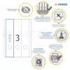 Etiquetas de arquivo HERMA A4 61x297 mm branco papel mate opaco 75 unid.