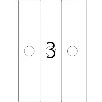 Etiquetas para dossiês suspensos HERMA 5167 A4 63x297 mm papel branco mate opaco 75 unid.