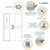 Etiquetas para dossiês suspensos HERMA 5167 A4 63x297 mm papel branco mate opaco 75 unid.
