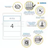 Etiquetas de arquivo HERMA A4 192x59 mm branco papel mate opaco 100 unid.