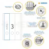 Etiquetas de arquivo HERMA 5159 A4 59x297 mm branco papel mate opaco