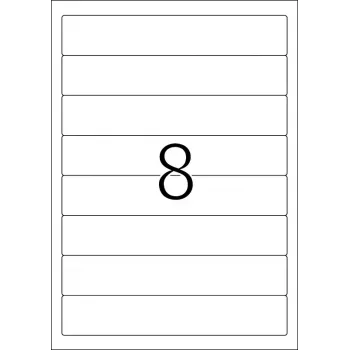 Etiquetas para lombada de dossiê HERMA A4 192x34 mm papel branco mate opaco 200 unid.