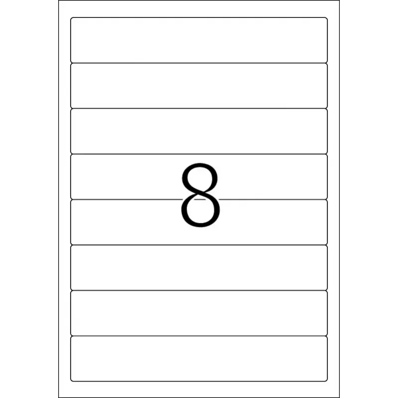Etiquetas para lombada de dossiê HERMA A4 192x34 mm papel branco mate opaco 200 unid.