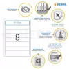 Etiquetas para lombada de dossiê HERMA A4 192x34 mm papel branco mate opaco 200 unid.