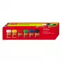 Tinta à base de água Herlitz 8643025 preto azul verde vermelho branco amarelo 25 ml vidro 6 unid.