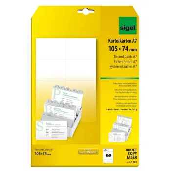 Etiqueta não adesiva Sigel LP701 160 unid. branco retangular