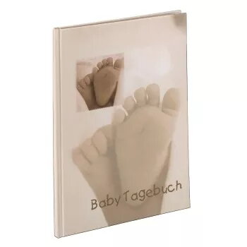 Álbum de fotografias Hama Baby-Tagebuch „Baby Feel“ bege 44 folhas