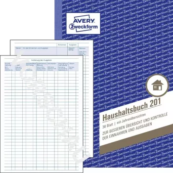 Livro de formulários de contabilidade AVERY 201 A5 36 páginas