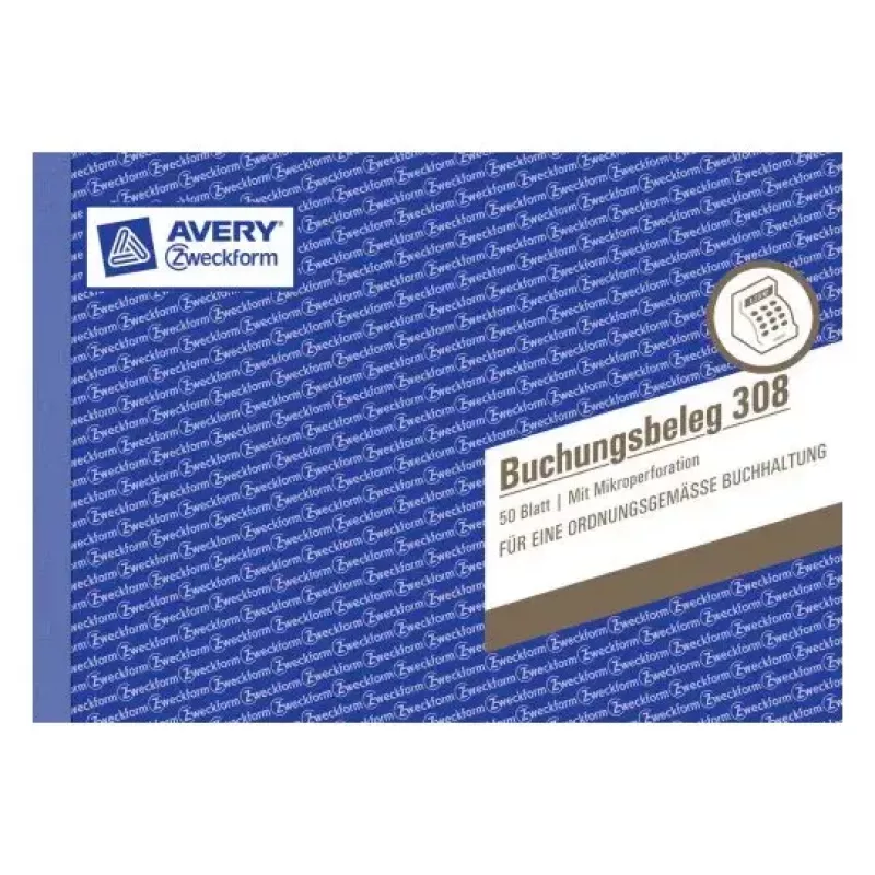 Livro de administração Avery 308 azul branco
