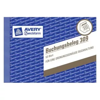 Livro de administração Avery 309 azul branco