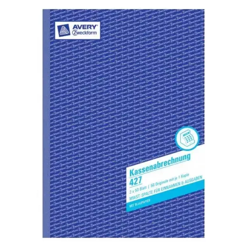 Livro de administração Avery 427 azul branco