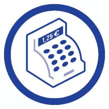 Livro de administração Avery 428 azul branco amarelo