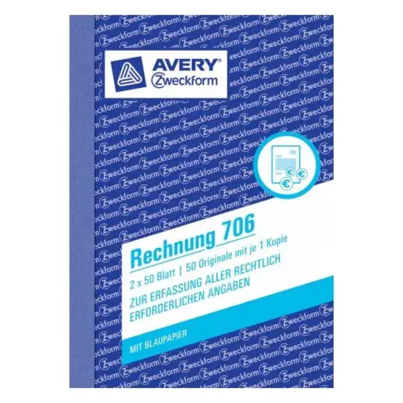 Livro de administração Avery 706 branco