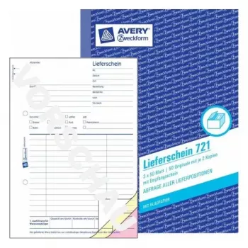 Livro de administração Avery 721 azul branco