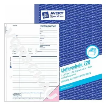 Livro de administração Avery 726 azul branco