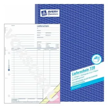 Livro de administração Avery 728 azul multicolor branco