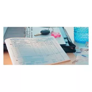 Livro de administração Avery 740 azul branco