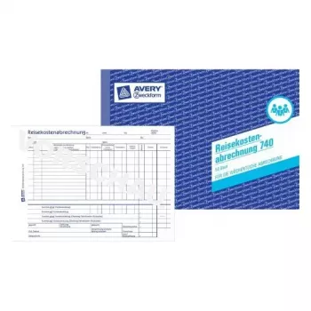 Livro de administração Avery 740 azul branco