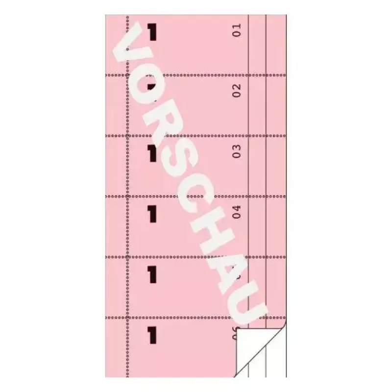 Avery Zweckform 831 Bloco de pedidos para empregados de mesa (Bonbuch), 105 x 198 mm, rosa, 2 x 50 folhas
