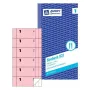 Avery Zweckform 831 Bloco de pedidos para empregados de mesa (Bonbuch), 105 x 198 mm, rosa, 2 x 50 folhas