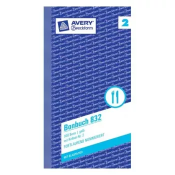 Bilhete Avery 832 300 unid.
