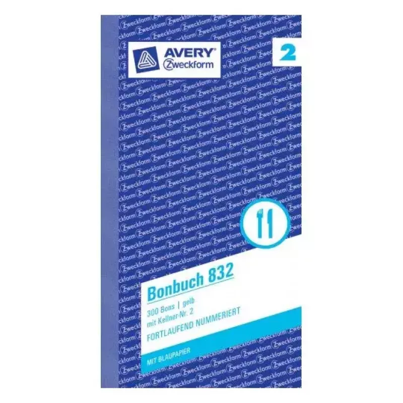 Bilhete Avery 832 300 unid.